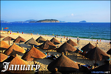 一月：亚龙湾海滩